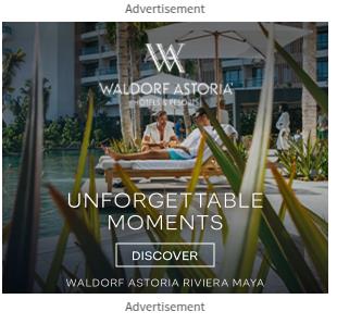 Waldorf Astoria Hotels & Resorts campaigns first seen May 2025.
