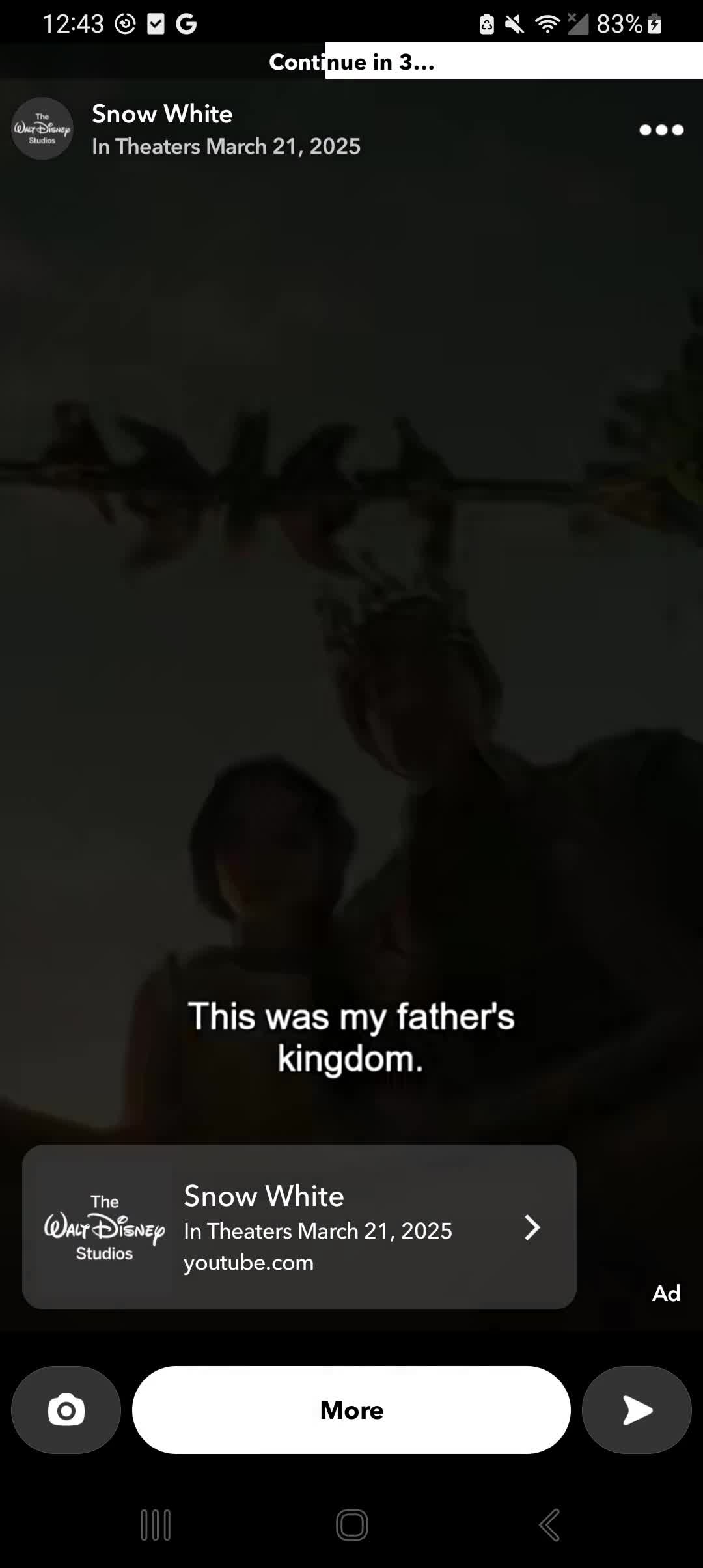 The Walt Disney Studios campaigns first seen Dec 2024.