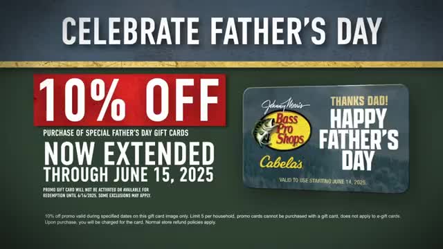 Bass Pro Shops campaigns first seen Jun 2025.