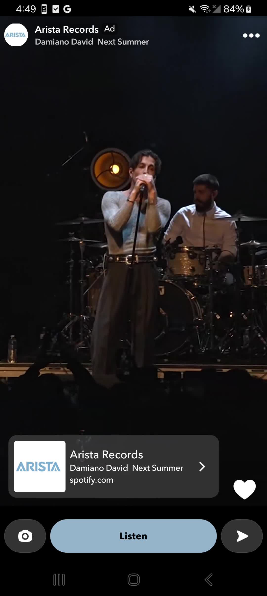 Sony Music Entertainment campaigns first seen Apr 2025.