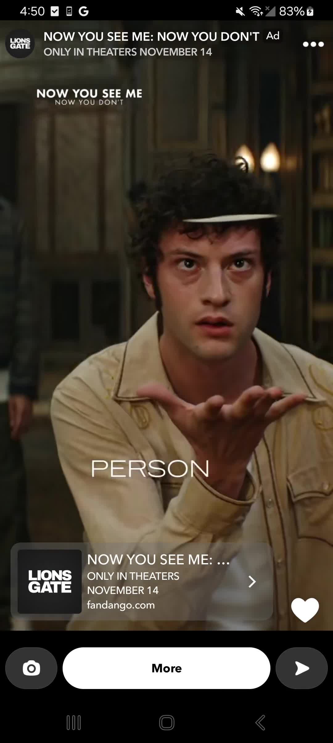 Lions Gate Entertainment campaigns first seen Oct 2025.