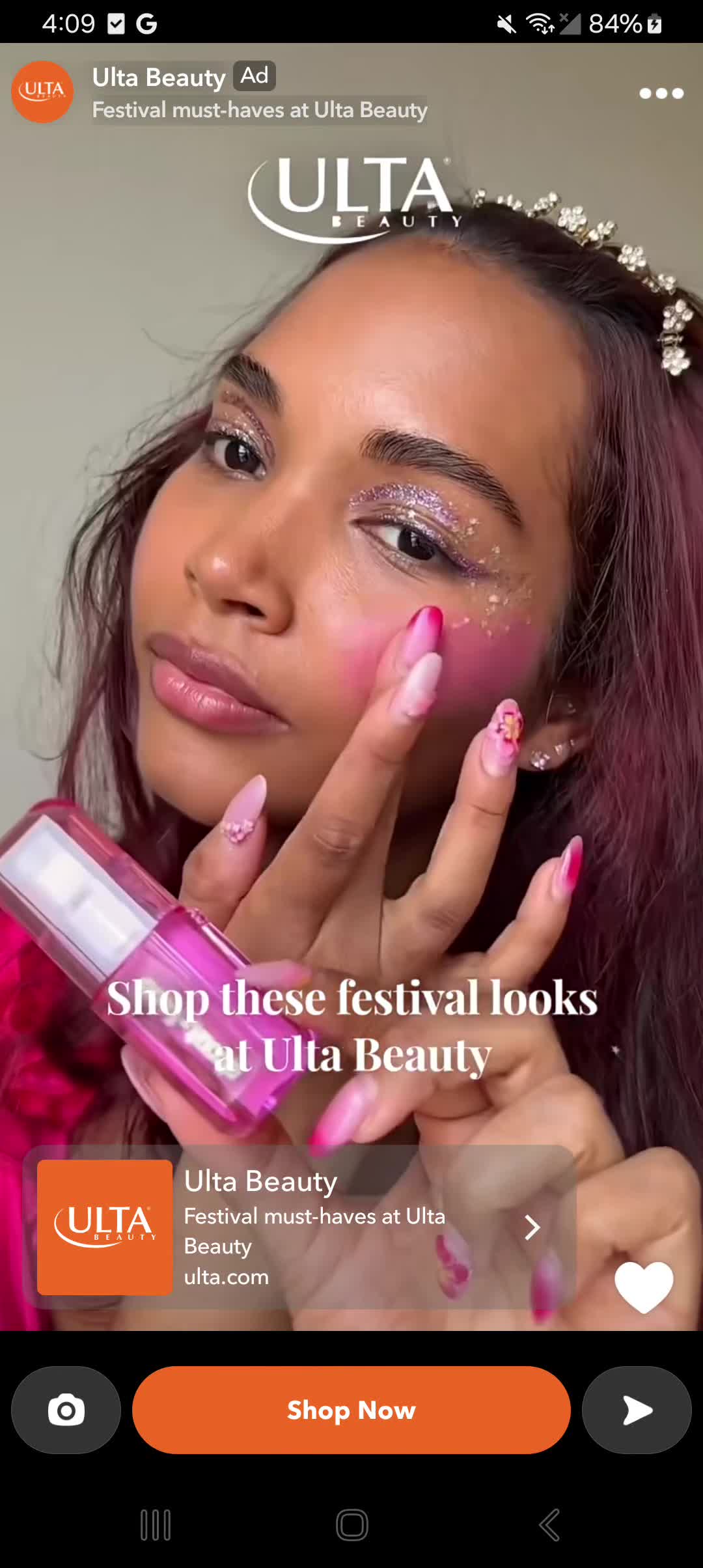 Ulta Salon, Cosmetics & Fragrance campaigns first seen Apr 2025.