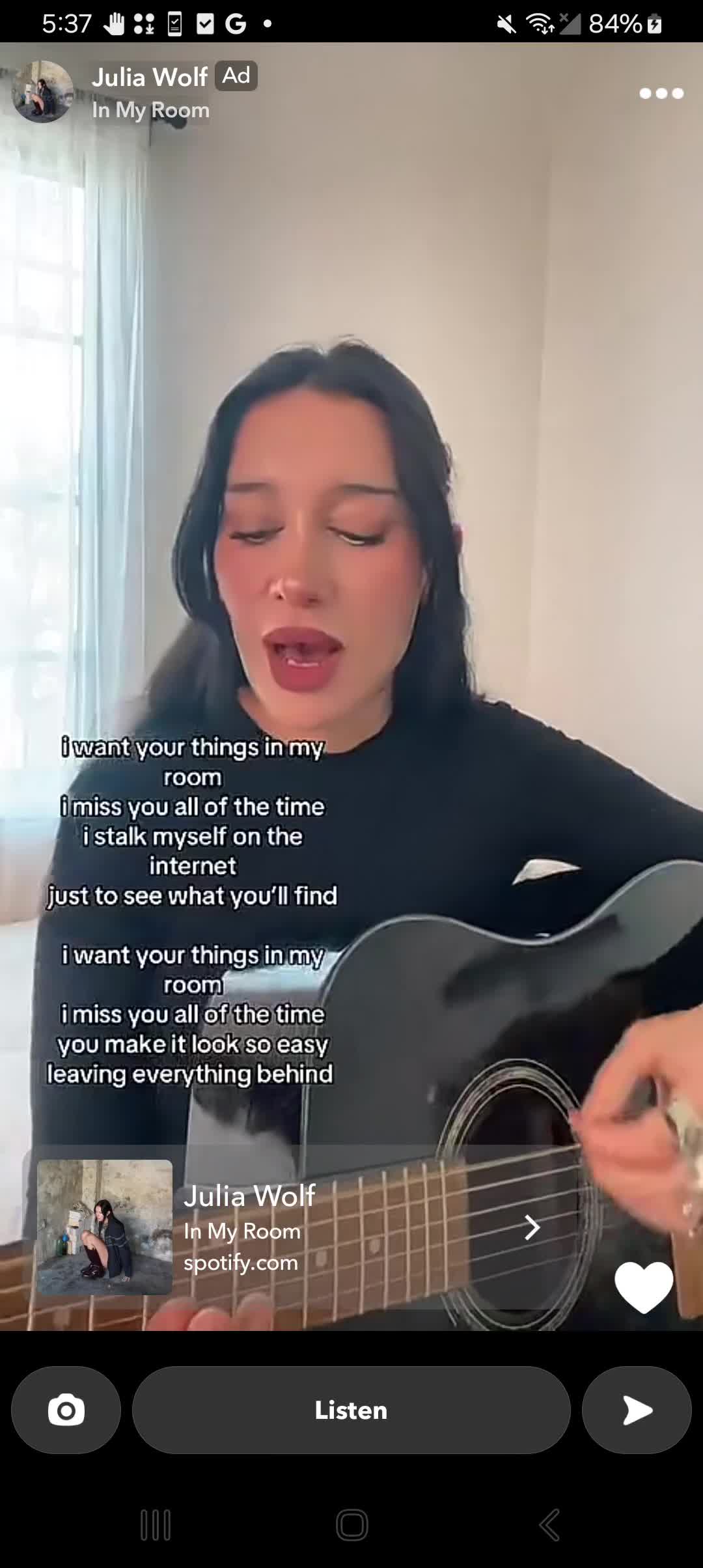 Spotify Technology campaigns first seen Feb 2025.