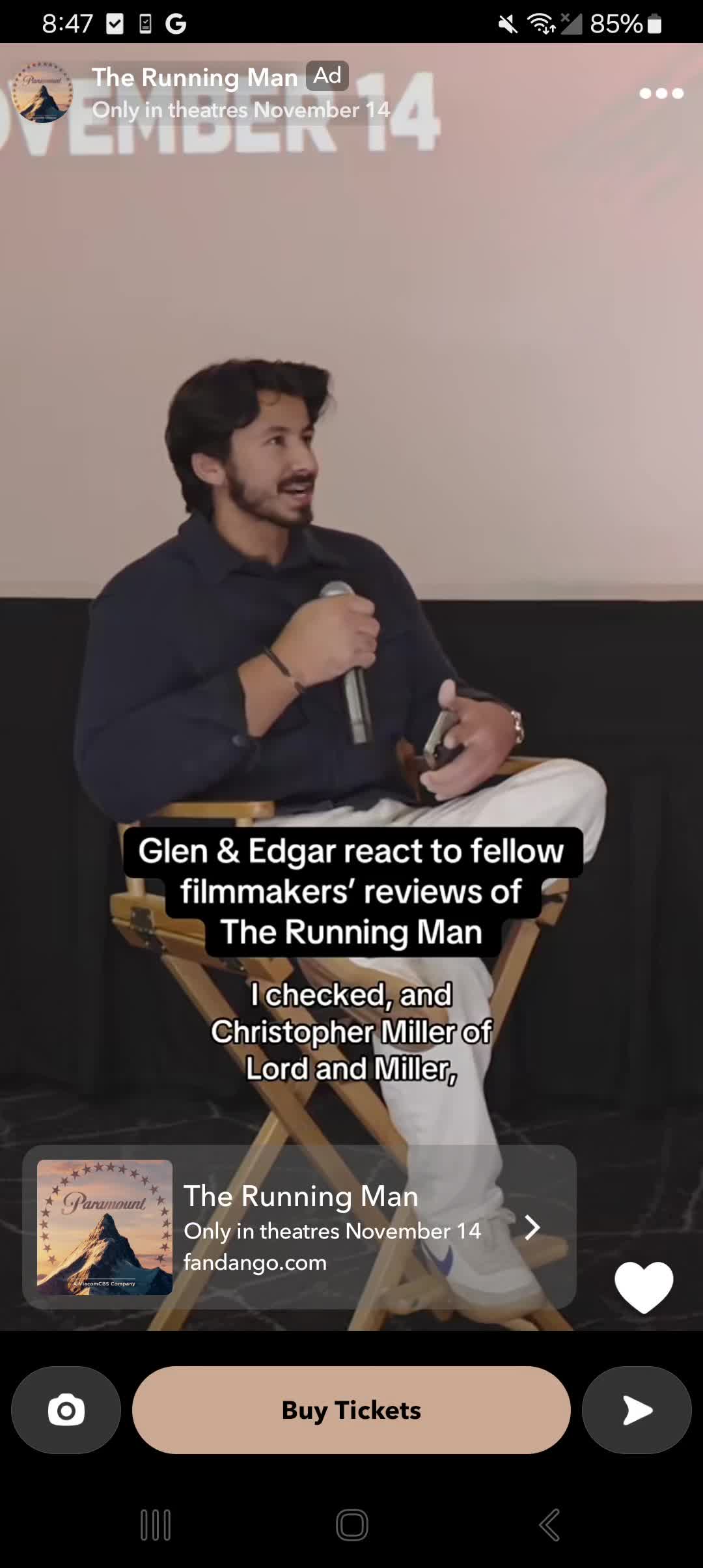 National Amusements campaigns first seen Nov 2025.